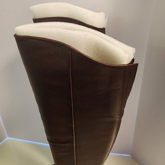 Franco Sarto Over-the-Knee Burgundy Leather Heeled Leather Boots - Picture 7 of 9